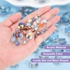 sourcing map 60Pcs Star Moon Shaped Beads, 2 Style Acrylic