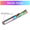 Trvoxviq Spiral Router Bits CNC End Mill, 6mm Shank Up