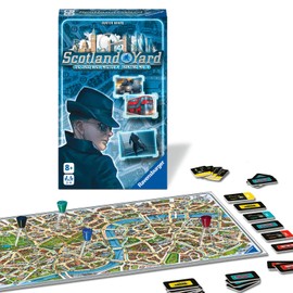 Ravensburger 22451 Scotland Yard, Gift Game for 2-4 Players, Strategy Game from 8 Years, Compact Format, Travel Game, Board Game