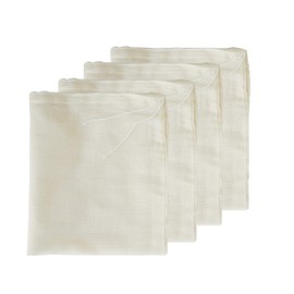 Cheesecloth Bags for Straining,Reusable Cold Brew Coffee Cheese Cloths Strainer,Large Nut Milk Tea Juice Bag,100% Natural Cotton Fine Mesh Filter Bags(Medium,4 Pack)
