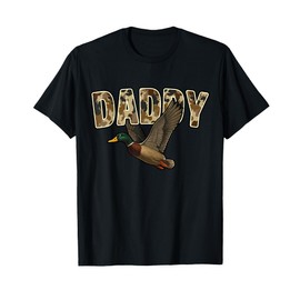 Camouflage Vintage Mallard Duck Retro Camo Hunting Daddy T-Shirt