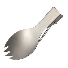 EUBEISAQI Folding Camping Spork,Lightweight Metal Portable Reusable Flatware Fork - Folding Handle for Camping Backpacking Hiking Fishing Or Other Outdoor Activities