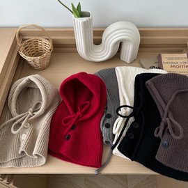 International Kids & Women's Korean Style Winter Balaclava Hat Scarf lf1550 One Size/Kids (Approx. 54cm) - Khaki 4ea