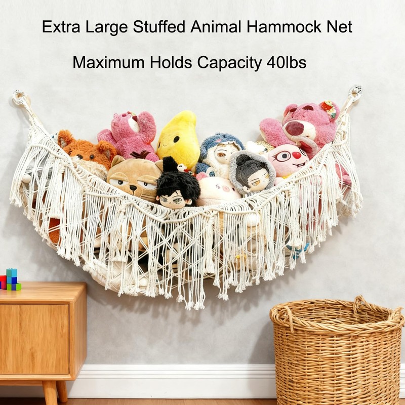 Stuffed Animal Hammock or Net With LED Lights Extra Large