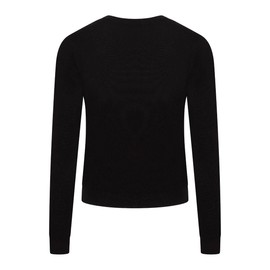 Ro Rox Heart Cardigan Leana Rockabilly Embroidery Knitted Long Sleeve, black