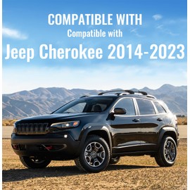 HmmtyRack Lockable Roof Rack Cross Bars Compatible with Jeep Cherokee 2014-2023, Aluminum Car Cross Bar for Rooftop Cargo Carrier Bag Basket Luggage Kayak Canoe Bike Snowboard Skiboard (Not for JGC)