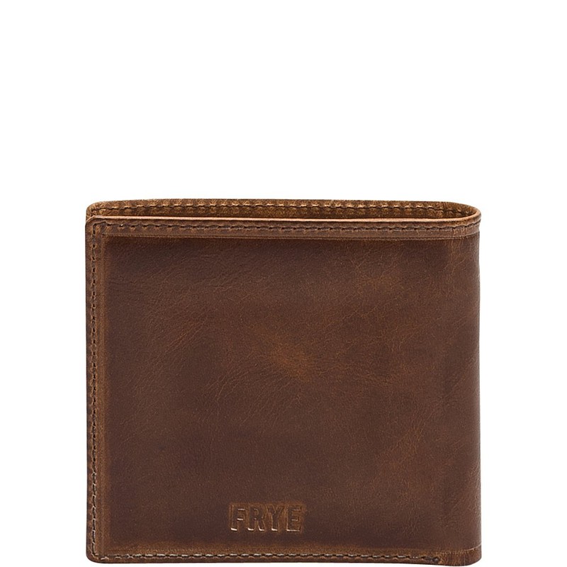FRYE Men's Leather Logan Antique Pull Up Billfold, Cognac, One