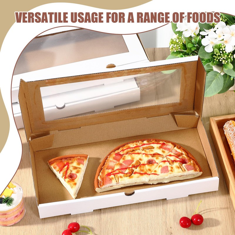 Tioncy 24 Pcs Pizza Boxes 14 x 7 x 1.5