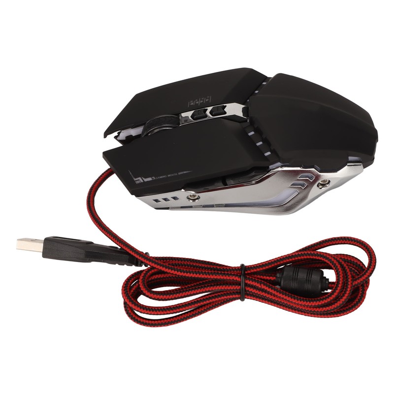 Gaming Mouse Ergonomic Design 4 DPI Adjustable Breathing RBG Backlit