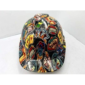 Wet Works Imaging Customized Pyramex Cap Style Wicked Gambler Lucky 7 Hard Hat with Ratcheting Suspension