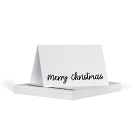 Christmas name place cards | folded table name cards for party Christmas eve/day | 10 name cards for table setting | Christmas place name cards to personalise (Simple black)