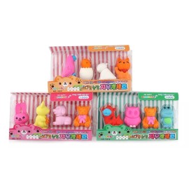 xiaomili 3 Cajas 12pz Totales Gomas Borradores 3d Diseños Kawaii