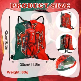 Football Drawstring Gym Bag with Waterproof, Ronald Football Kits for Kids, Swimming Bags for Adults - Drawstring Bags - Women Men Waterproof Swim Pe Drawstring Gym Bag for Travel Beach Outdoor