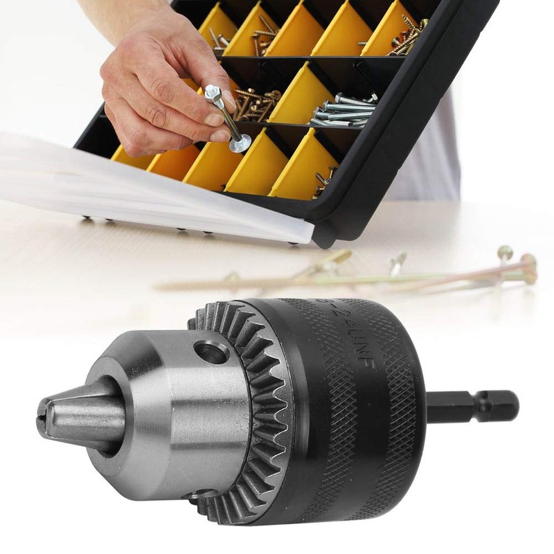 Light Type 1.5-13mm 3/8-24 UNF Drill Chuck Tool Set 1/4