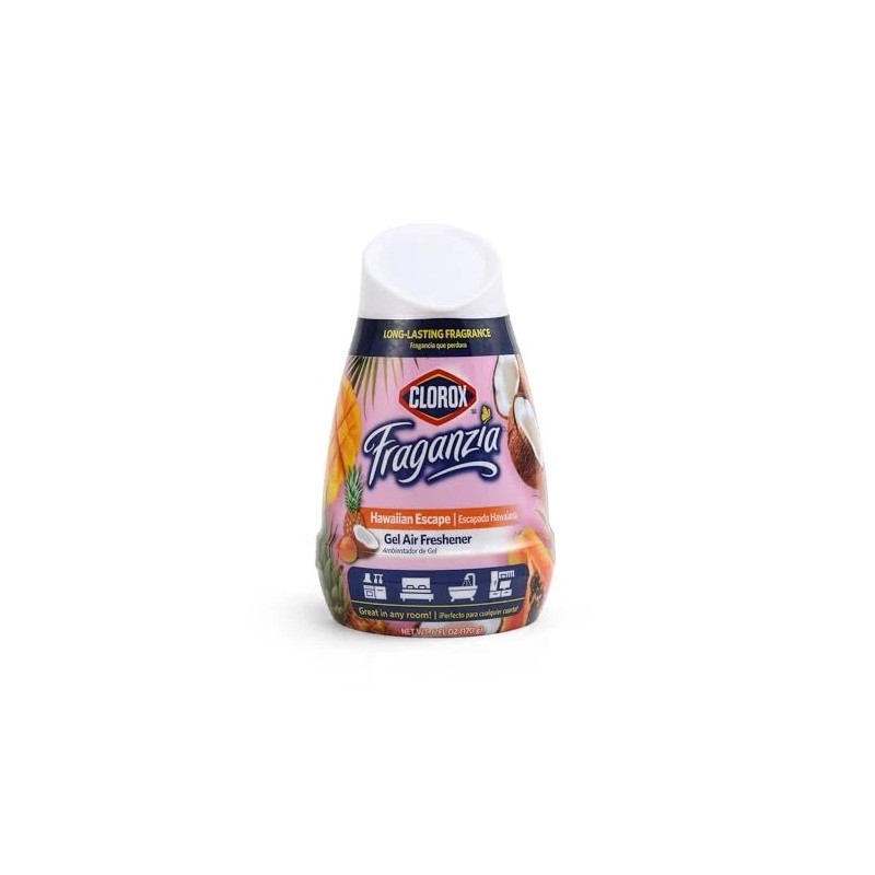 Clorox Fraganzia Hawaiian Escape Air Freshener Gel Cone Pack of