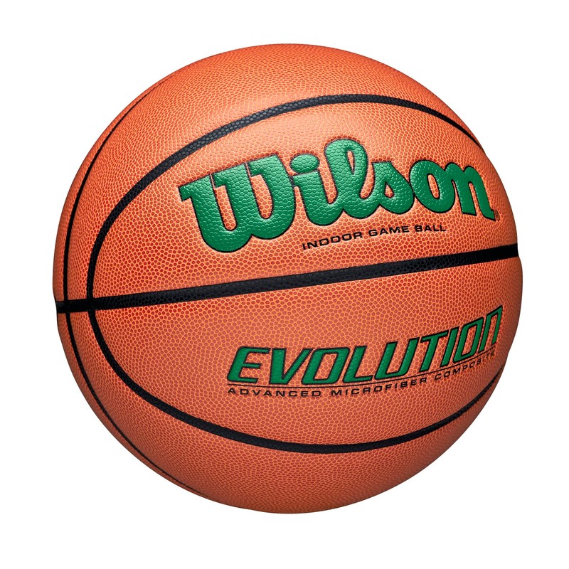 WILSON Evolution Indoor Game Basketball, Green, Size 7-29.5"