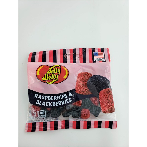 Jelly Belly Raspberries and Blackberries, 2.75-Ounce Bag (1 bag)