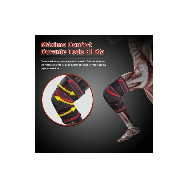 1 Par Rodilleras Elásticas Deportivas Compresion Para Gym