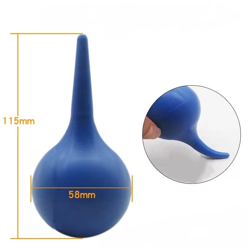 Star-wood Rubber Suction Ear Syringe, 90ml Hand Bulb Syringe Ear
