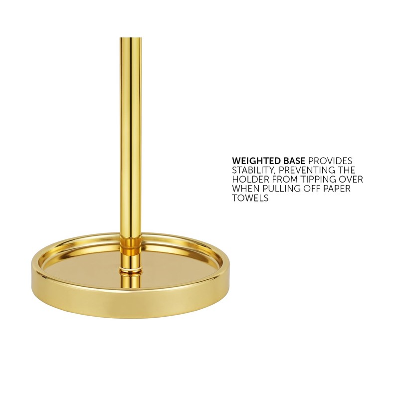 Ivilon Countertop Paper Towel Holder - Modern Tapered End Cap