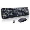 LETTON Wireless Keyboard Mouse Combo, 2.4GHz Typewriter Keyboard Wireless, Colorful