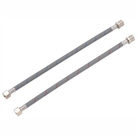 RULIA Faucet Supply Hose Connector, 11.8" Length x 9/16 Female x 9/16 Male Faucet Extension Hose, Nylon Braided Supply Line, 2-Pack, RB2030