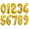 40 Inch Number Balloons, ADAND Gold Foil Balloons Mylar Arabic