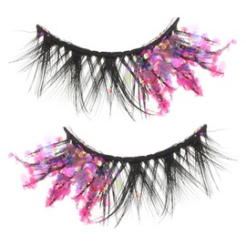 VICASKY 2pcs Luminous Performance Eyelashes Natural Looking False Eyelashes for Special Occasions Parties Daily Glamour Curl Density Enhancement for Stunning Eye Makeup