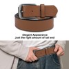 NBLYOS Men's Faux Leather Dress Belt，Classic & Fashion Jeans Belts