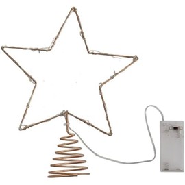 Ginger Ray Red 529 Christmas Tree Topper with Lights - Gold