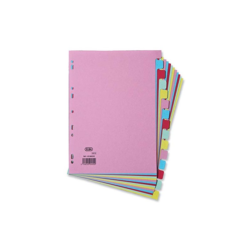 Elba A4 15 Part Card Dividers,400007437