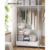 SONGMICS 6 Cube Storage Organizer, DIY Closet Shelf, Plastic Clothes