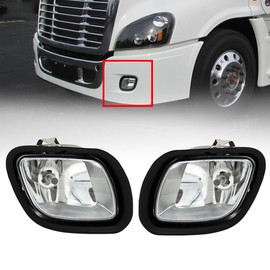 LEAVAN Front Fog Light Lamp Assembly Fit for Freightliner Cascadia 2008-2016 Driving Side&Passanger Side