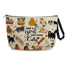 Yreamont Pet Gifts for Women Cat Lovers Cute Makeup Bag for Women Girls Cats Mom Gifts for Daughter Granddaughter Sister Birthday Gifts for Cat Lovers Cosmetic Bags for Friends Wife Girlfriend