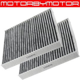 2pc MotorbyMotor C25870 (CF10743) Cabin Air Filter for Infiniti M45 M35 G37 EX35 FX50 FX35 QX56 G25 IPL G EX37 FX37 Q40 Q50 Q60 QX50 QX70 QX80, Nissan GT-R Titan XD Armada, Chrysler Town & Country