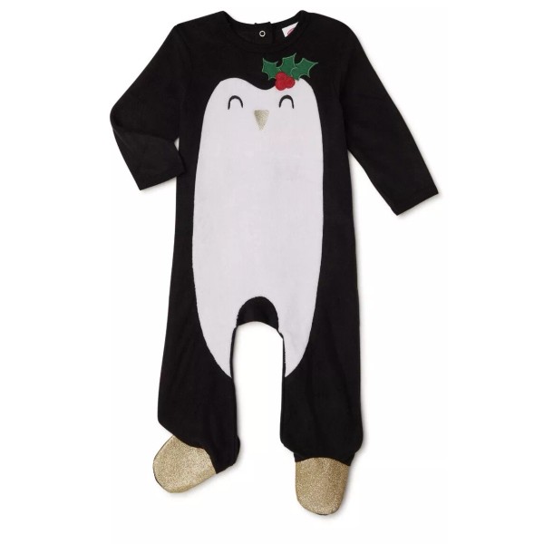Holiday Time Christmas Holiday Time Penguin Infant Pajamas Sleeper Size
