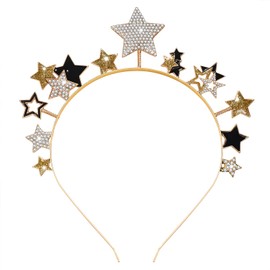 Diadema de víspera de Año Nuevo, diadema de Navidad con purpurina para mujeres y niñas, accesorio para el pelo, decoración de fiestas