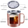 Termo de Taza de Acero Inoxidable 14OZ,Taza Termo de Asa,con