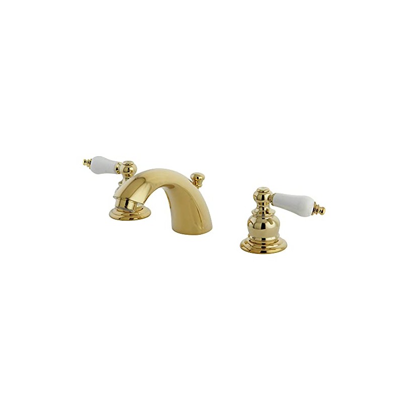Kingston Brass KB942B Victorian Mini-Widespread Bathroom Faucet, Polished Brass, 4.5