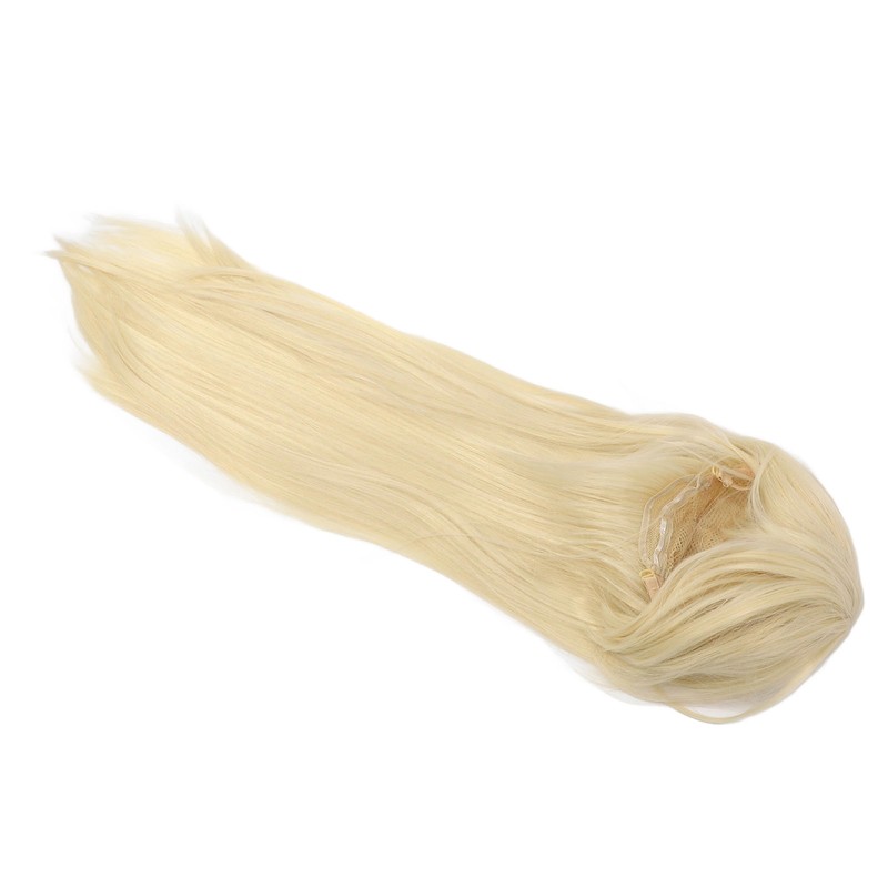Women Long Blonde Wig with Bangs Synthetic Secure Fit Heat