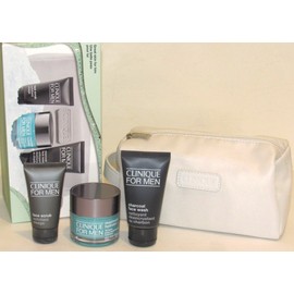 Clinique For Men Set Maximum Hydrator 1.7 Oz Charcoal Face Wash + Scrub 1 Oz Bag