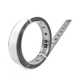 Boxonly Tape Measure Self-Adhesive Carbon Steel, Workbench Ruler, (Right to Left), Silver Reverse 1M Length x 10MM Width