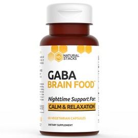 Natural Stacks GABA Brain Food, 60 Capsules, 60 Vegetable Capsules