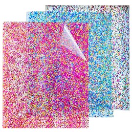 FaeliKnise Confetti Dot Glitter Acrylic Sheets 8" x 8" Clear Sparkly Cast Acrylic Sheet 1/8 Thick for Laser Cutting and Engraving CNC (3, Assorted, 8"x8")