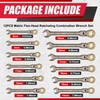 EACELIY 12PCS 180° Metric Flex-Head Ratcheting Wrench Set,Ratchet Combination Master