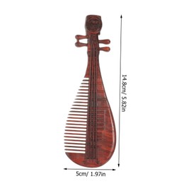 Minkissy Wood Comb for Women Hair Scalp Comb Wooden Fine Tooth Present for Birthday Holiday