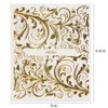 Frcolor Nail Stickers 3D Nail Sticker Set Lace Flower Gold