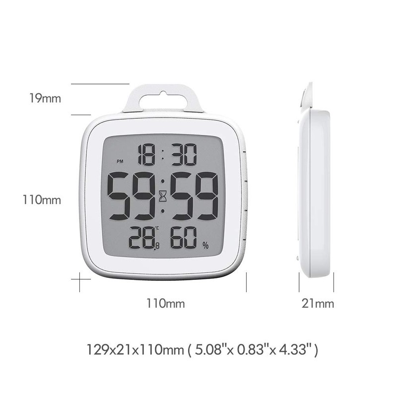 BALDR Digital Shower Clock with Timer | Waterproof Design, Perfect