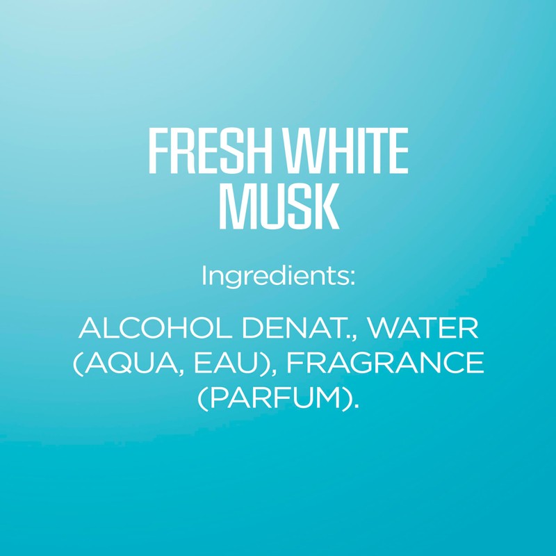 Body Fantasies Signature Fragrance Body Spray, Fresh White Musk, 8