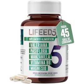 LIFEED Sleep Magnesio, Valeriana, Pasiflora  45 Cápsulas 745mg pporción